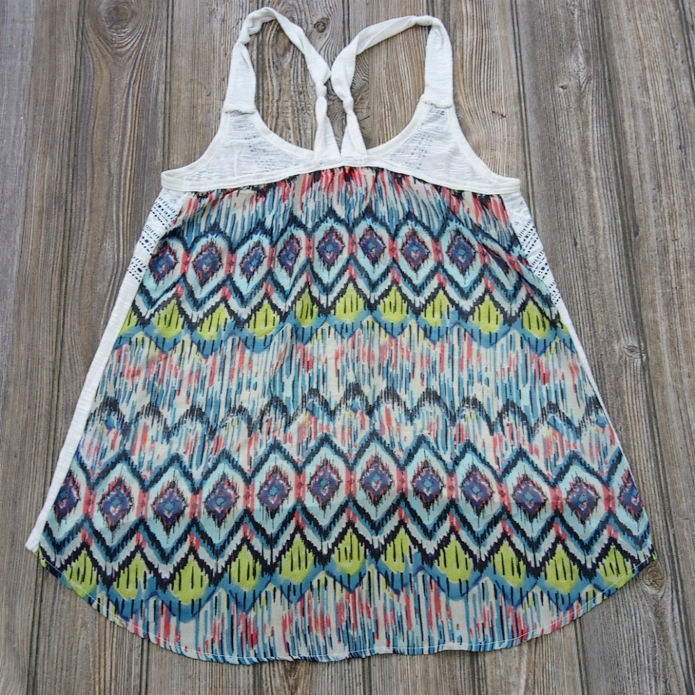 Spoiled Colorful Flowy Racerback Tank Top Blouse - Picture 5 of 9